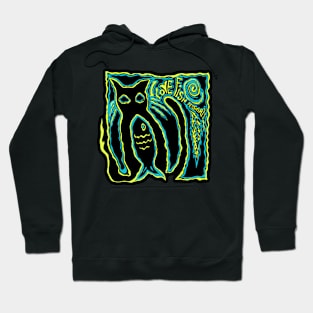 Fishing Cat Hoodie